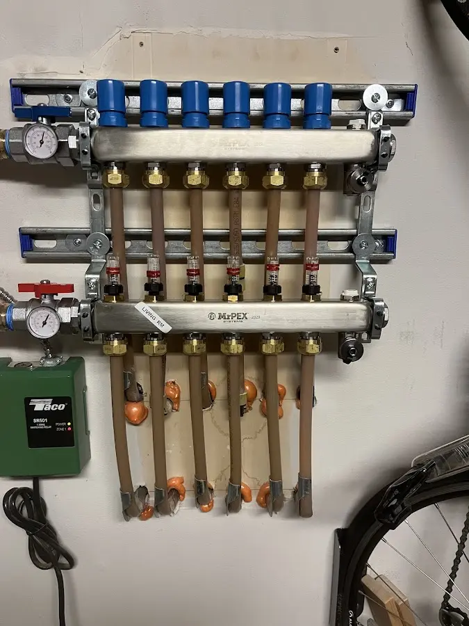 Plumber performing Gas Line Installation at a residential property in Stickney